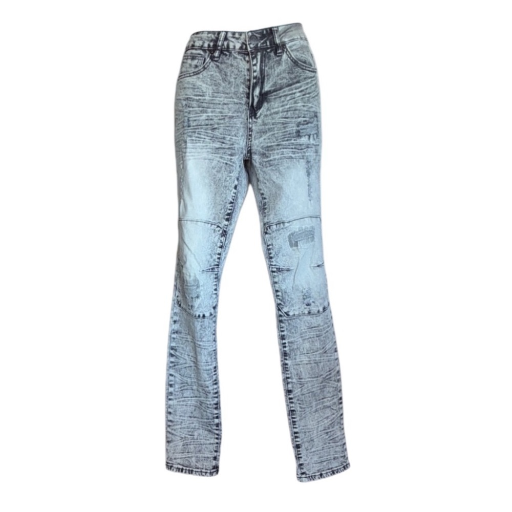 Rue21 Premium Jeans, Skinny Supreme Flex, Gray, Distressed.  30x32 EUC